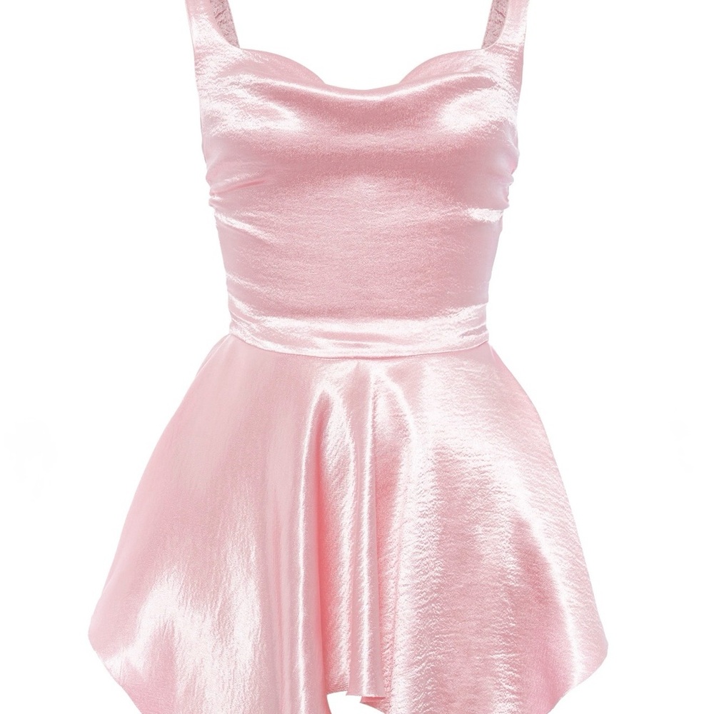 Cosette Di Ames Cascata Dress Pink Satin Dress Corset Small